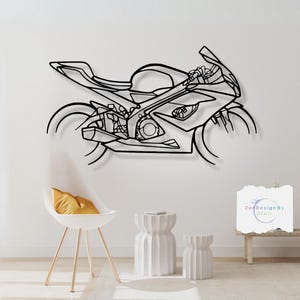 Metal Motorcycle Wall Decor - Perfect Gift for Motorcycle Enthusiasts, Unique and Durable Design for Home or Garage Decoration