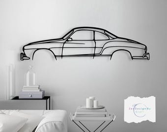 1968 Classic Metal Car  Wall Art: Modern Automotive Decor
