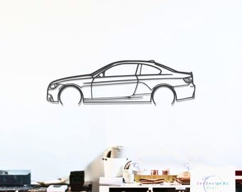 BMW E92 335i 2010 Metal Wall Art Detailed Car Decor Gift Garage Automotive Display