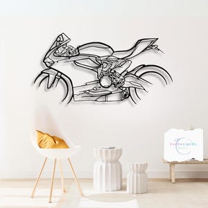 Metal Motorcycle Wall Decor - Perfect Gift for Motorcycle Enthusiasts, Unique and Durable Design for Home or Garage Decoration