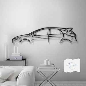 Metal Car Decor Wall Art- Unique Valentine&#39;s Day Gift for Car Lovers - Modern Automotive Decor for Him , Garage or Office Gift