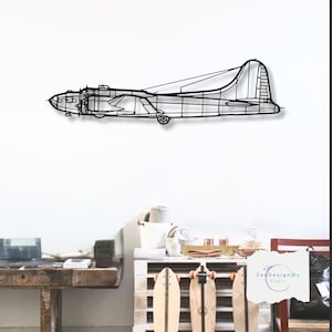 B-7  Airplane Decor , Aviation Metal Wall Art , 3D Aircraft Decor for Home, Office, Garage  Gift for Pilots & Aviation Lovers