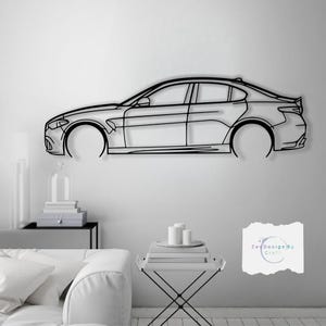 Metal Car Decor Wall Art- Unique Valentine&#39;s Day Gift for Car Lovers - Modern Automotive Decor for Him , Garage or Office Gift