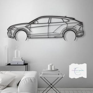 Metal Car Decor Wall Art- Unique Valentine&#39;s Day Gift for Car Lovers - Modern Automotive Decor for Him , Garage or Office Gift