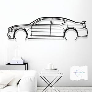 SRT 2006 Detailed Metal Car  Wall Art: Modern Automotive Decor