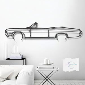 Classic Metal Car Decor Wall Art- Unique Valentine&#39;s Day Gift for Car Lovers - Modern Automotive Decor for Him , Garage or Office Gift