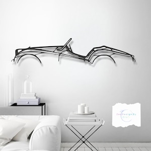 Metal Car Decor Wall Art- Unique Valentine&#39;s Day Gift for Car Lovers - Modern Automotive Decor for Him , Garage or Office Gift
