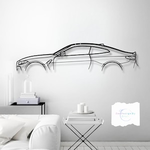 Metal Car Decor Wall Art- Unique Valentine&#39;s Day Gift for Car Lovers - Modern Automotive Decor for Him , Garage or Office Gift