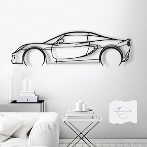 Metal Car Decor Wall Art- Unique Valentine&#39;s Day Gift for Car Lovers - Modern Automotive Decor for Him , Garage or Office Gift