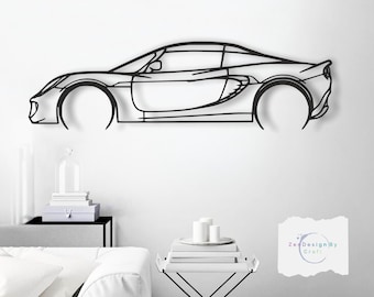 Metal Car Decor Wall Art- Unique Valentine&#39;s Day Gift for Car Lovers - Modern Automotive Decor for Him , Garage or Office Gift