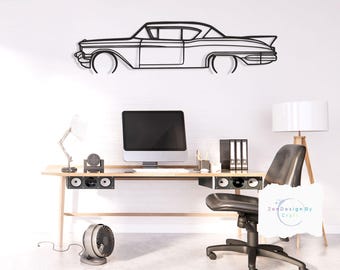 Eldorado Seville 1957 Metal Car Wall Art,Iconic American Luxury Coupe Design with Vintage Elegance, Classic Garage Decor,Gift for Car Lovers