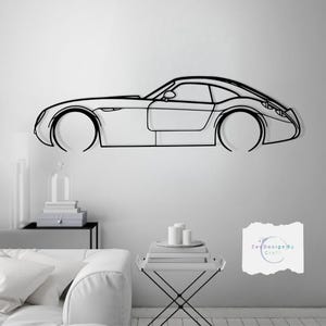 GT MF4 Detailed Metal Car Wall Art:3D Modern Automotive  Decor
