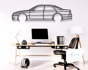 JZX100 Metal Car Wall Art, Iconic JDM Sports Sedan with Drift Inspired Performance Design, Modern Garage or Home Decor, Gift for Car Lovers
