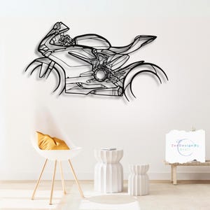 1299 2016 Panigale  Metal Motorcycle Wall Art:3D Modern Garage Decor