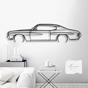 Metal Car Decor Wall Art- Unique Valentine&#39;s Day Gift for Car Lovers - Modern Automotive Decor for Him , Garage or Office Gift