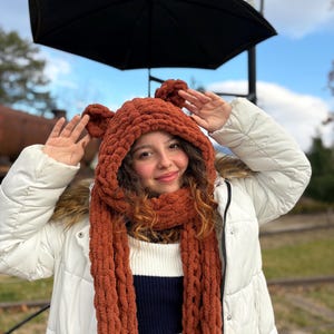 Granny Square Balaclava, Cotton Knit Balaclava Hoodie Hat, Gifts for her, Crochet Ski Mask, Christmas Gift İdeas, Black Friday Sale