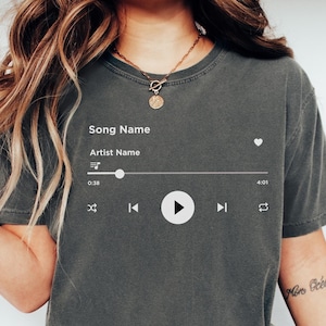 Comfort Colors® Custom Song Name T-Shirt | Gift For Birthday, Custom Artist Name Shirt, Favorite Song Shirts, Custom Favorite Artist Tee