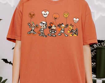 Comfort Colors® Disney Halloween Shirt | Spooky Mouse and Friends Shirt, Mickey and Friends Skeleton Tee, Disney Spooky Shirt,Disney Pumpkin