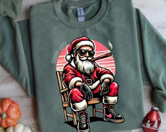 Thug Life Santa Sweatshirts & Hoodies | Christmas T-Shirts, Holiday Sweater, Unisex Holiday Sweatshirt, Santa Claus Sweater, Christmas gift