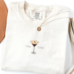Comfort Colors® Espresso Martini T-Shirt | Tini Time, Espresso T-Shirt, Espresso Martini Social Club T-Shirt, Espresso Martini Lover Gift