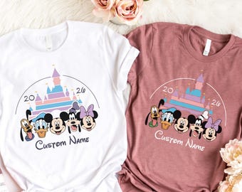 Custom 2026 Disney Mickey and Friends Family Matching Shirts, Disneyworld 2026 Family Shirts, Disney Vacation 2026 Trip Shirt, Disney Trip