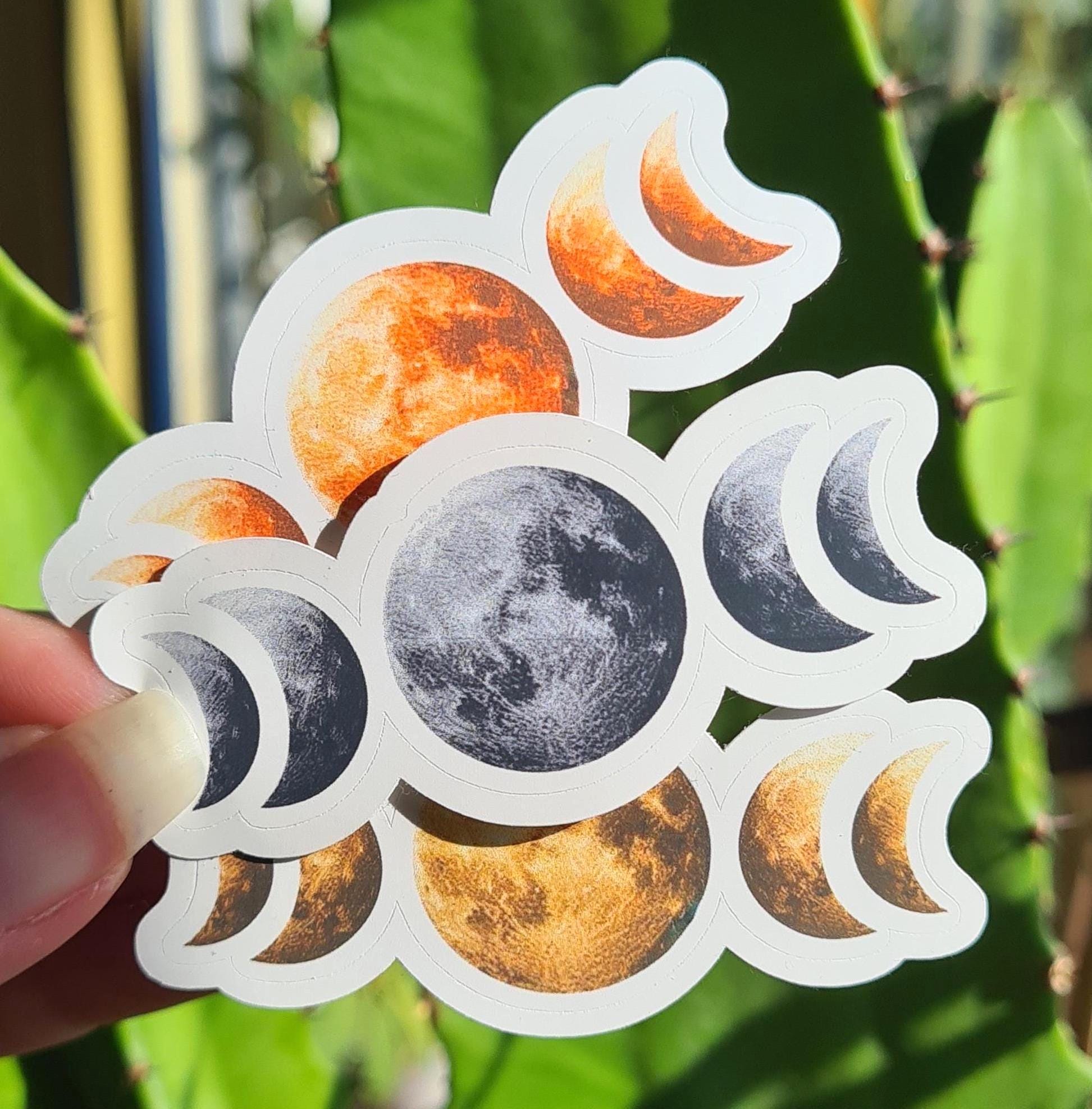 Alchemie & Magie Sticker Set – Mond, Wald & Mondphasen Aufkleber Für Journal, Bullet Journal & DIY