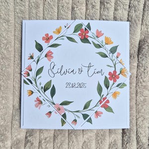 Personalized wedding card | Wedding cash gift, personalized birthday card, personalized greeting card with envelope