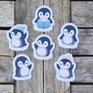Pegatinas de pingüinos: pegatinas impermeables, pegatinas de animales para niños, regalos para la vuelta al cole, regalos para niños, set de pegatinas de animales