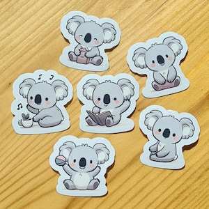 Pegatinas de koala: pegatinas impermeables, pegatinas de animales para niños, regalos para la vuelta al cole, regalos para niños, set de pegatinas de animales