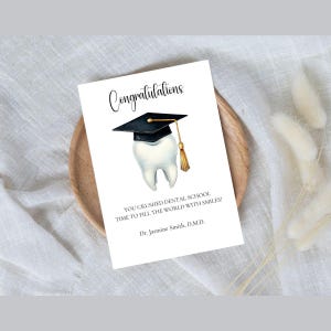 Tarjeta de felicitación de graduación de la facultad de odontología personalizada / Tarjeta de regalo de odontología / Graduación de la facultad de odontología de la clase 2025