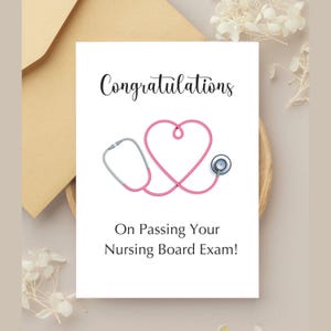 Nurse Board Exam Glückwunschkarte | Krankenschwester Geschenk |Printable Nurse Card | Pass Board Prüfungskarte | RN Board Exam | Bestehen Sie Ihre Board-Prüfung