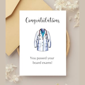 Dr Board Exam Glückwunschkarte | Doctor Board Exams Card | Druckbares Dr. Geschenk | Pass Board Prüfungskarte | Doktor Geschenk | Board Exams Geschenk