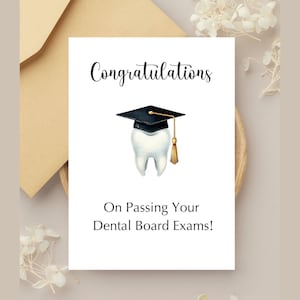 Tarjeta de felicitación para el examen de higiene dental / Regalo para higienista dental / Regalo imprimible para dentista / Tarjeta de aprobación para el examen / Dentista