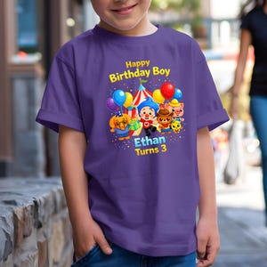 Plim Plim Kids T-Shirt: Carnival Circus Birthday Tee afbeelding 5