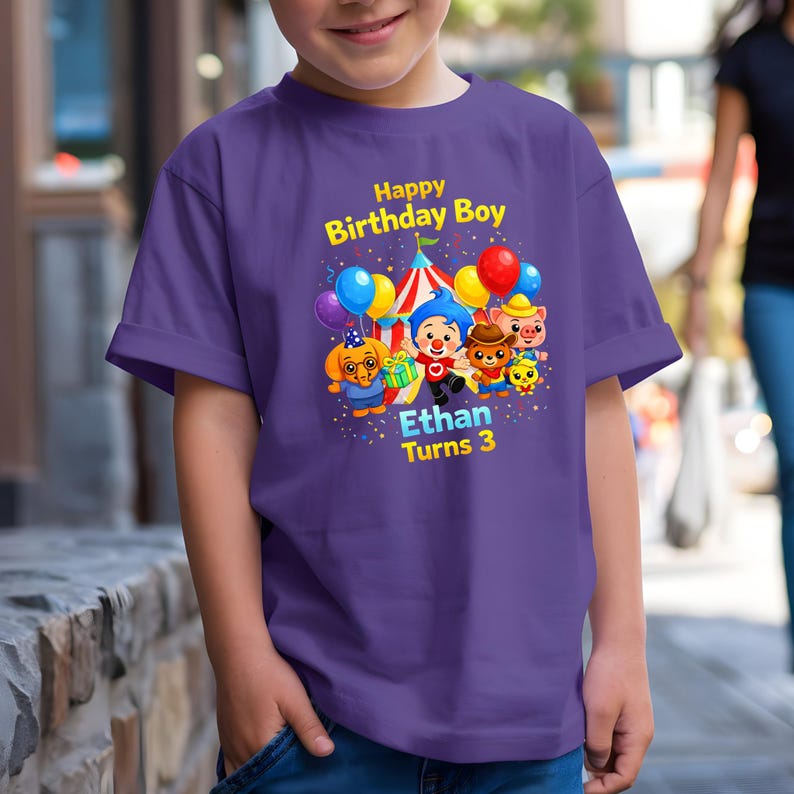 Plim Plim Kids T-Shirt: Carnival Circus Birthday Tee afbeelding 5
