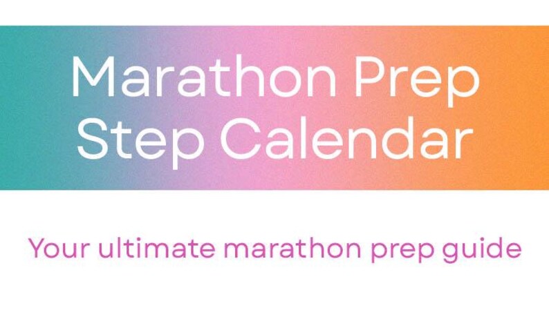 Basic 16-week Marathon Training Plan, Broken Down Into a Step by Step ...