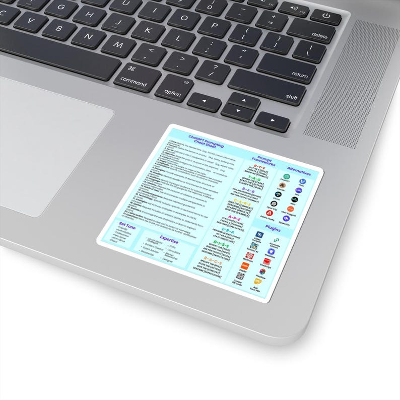 Chatgpt Prompting Cheat Sheet Sticker | AI Prompt Guide & Quick ...