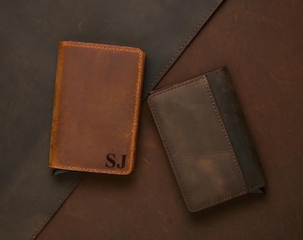 Handmade Leather RFID Blocking Pop Up Wallet: Magnetic Closure