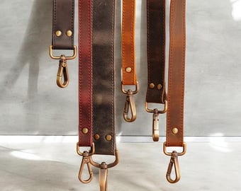 Personalized Leather Strap, Handmade Replacement Strap, Leather Purse Strap, Adjustable Shoulder Strap, Christmas Gift, Crossbody Bag Strap
