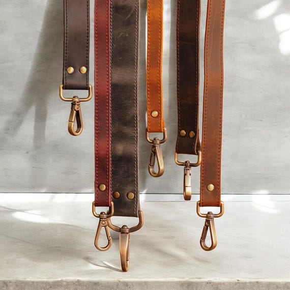 Personalized Leather Strap, Handmade Replacement Strap, Leather Purse Strap, Adjustable Shoulder Strap, Christmas Gift, Crossbody Bag Strap