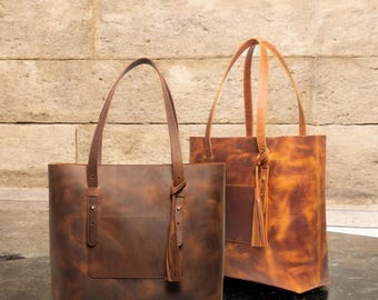 Personalized Leather Tote Bag for Women, Handmade Custom Tote Bag Aesthetic, Christmas Gift for Her, Oversized Tote Bag, Monogram Tote Bag