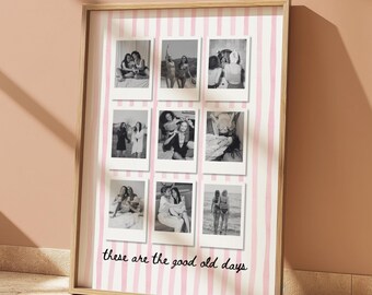 These Are The Good Old Days Print: Custom Polaroid Frame Photo Collage Template (Digital Download)