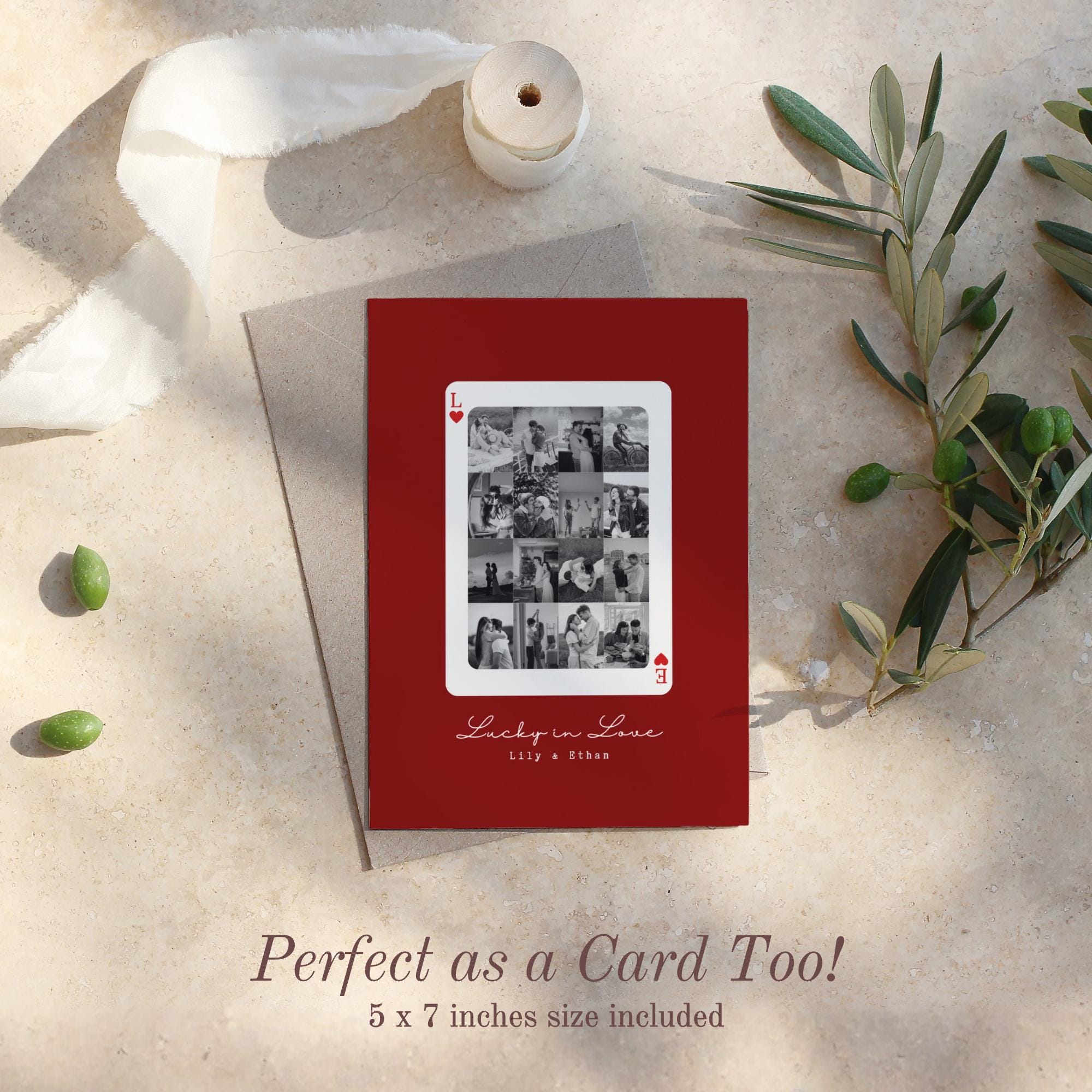Custom Playing Cards Photo Frame: Meaningful Valentines Gift for Him or ...