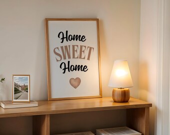 Bold home sweet home, digitale Wandkunst, Fettdruck, digitaler Download, bedruckbares Blatt, Dekor, Haus, einzigartig, Wandkunst, dekorativ