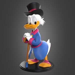 Scraage MC Duck Figure, 3D Painted Figures, Action Figurines, Miniature Scupulture, Gift Figurine