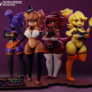 Fap Nights at Frannis-figuur, 3D-geschilderde figuren, actiefiguurtjes, miniatuursculptuur, cadeaubeeldje