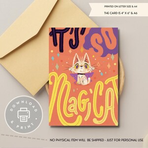 gattara senza figli Biglietto d'auguri stampabile per amanti dei gatti Cat Lady 4x6 A6 Download immediato Grußkarte biglietto vuoto Postkarte