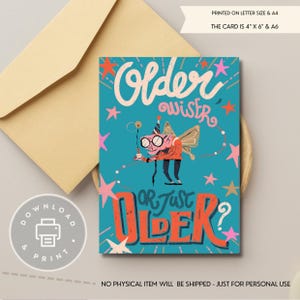 Lustig Geburtstagskarte zum ausdrucken Digital happy Birthday Karte Lustige 4x6 A6 Grußkarte Grusskarte blanko Karte Postkarte