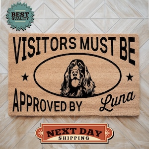Custom Dog Breed Doormat, Personalized Coir Outdoor Decor, Dog Lover Gift