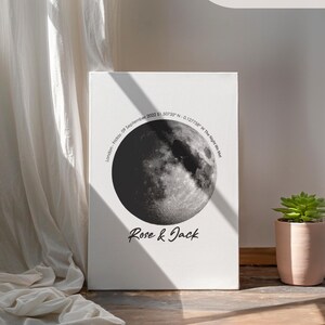 The  Night We Met Moon Phase Canvas, Printable Wall Art, Modern Wall Art, Moon Phase Print, Special Date, Home Wall Art, Astrology Print